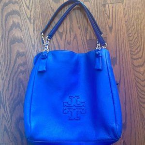 Tory Burch Authentic Leather Tote - Royal Blue
